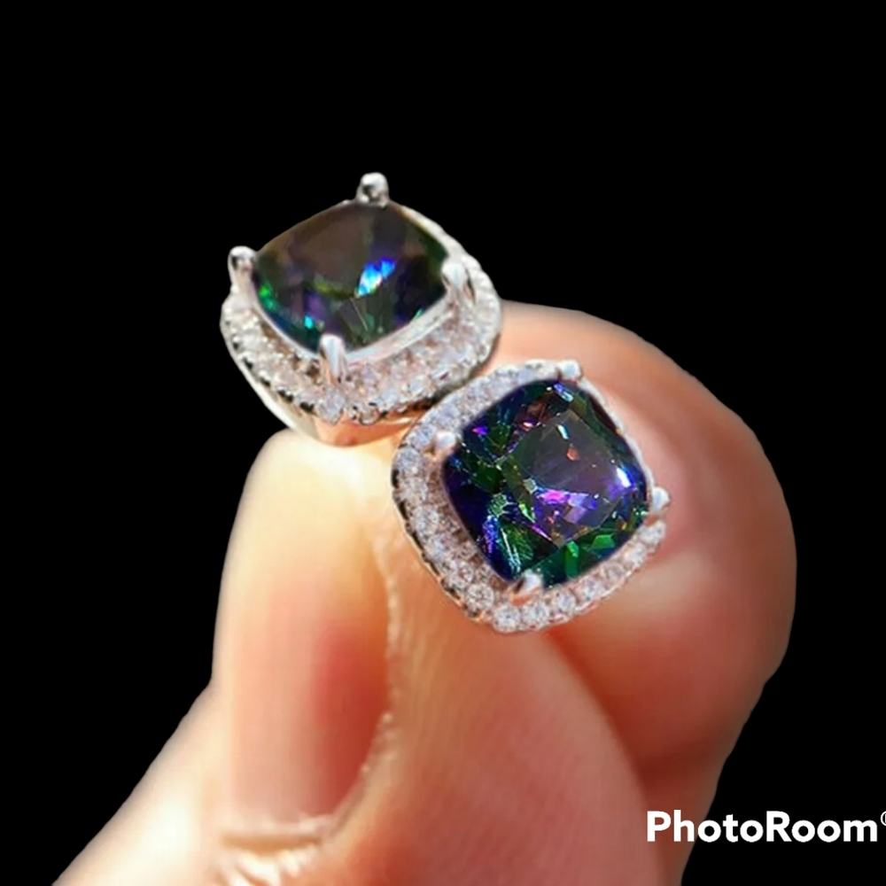 Mystic Topaz Studd Earrings